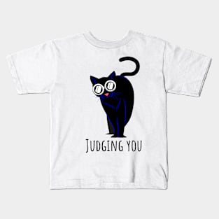 Cat judging you Kids T-Shirt